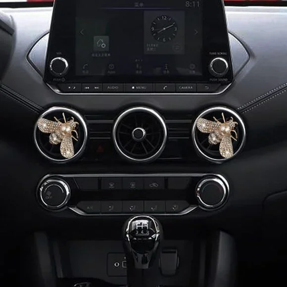 Bling Bee Crystal Car Air Fresheners - Rhinestone Diffuser Vent Clip Charms - Cu - Picture 2 of 7